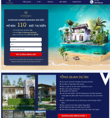 Landing page Sonasea Vân Đồn