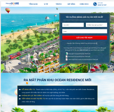 Landing Page Novaworld Phan Thiết