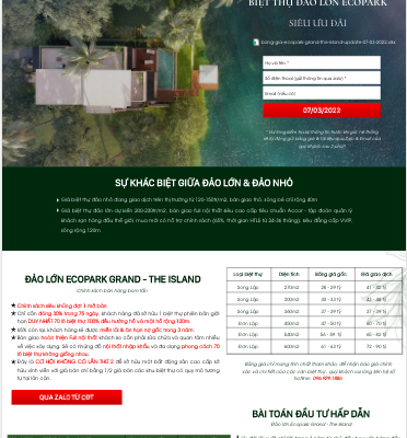 Landing Page EcoPark Grand The Island